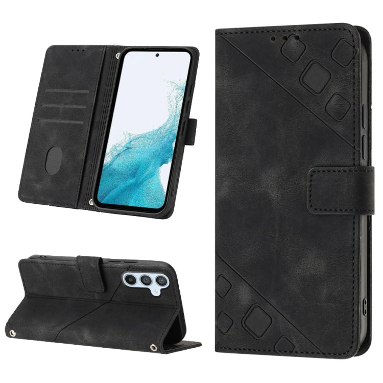 Skin-feel Embossed Leather Phone Case, For Samsung Galaxy A34, For Samsung Galaxy A52 5G / 4G, For Samsung Galaxy A53 5G, For Samsung Galaxy A54 5G, For Samsung Galaxy A72 5G / 4G, For Samsung Galaxy A73 5G