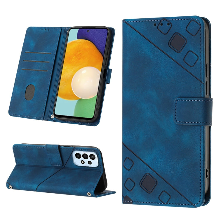 Skin-feel Embossed Leather Phone Case, For Samsung Galaxy A34, For Samsung Galaxy A52 5G / 4G, For Samsung Galaxy A53 5G, For Samsung Galaxy A54 5G, For Samsung Galaxy A72 5G / 4G, For Samsung Galaxy A73 5G