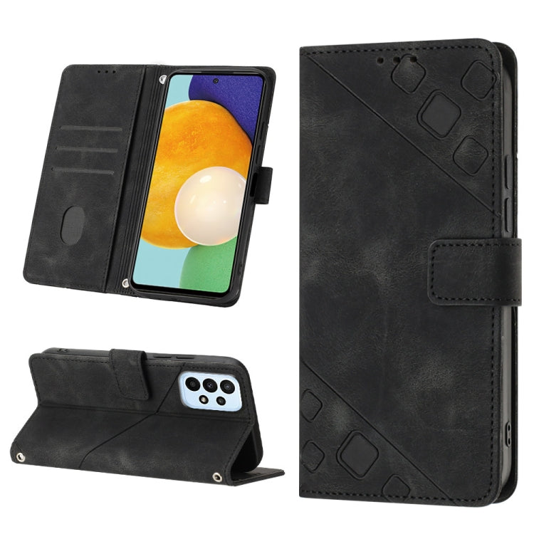 Skin-feel Embossed Leather Phone Case, For Samsung Galaxy A34, For Samsung Galaxy A52 5G / 4G, For Samsung Galaxy A53 5G, For Samsung Galaxy A54 5G, For Samsung Galaxy A72 5G / 4G, For Samsung Galaxy A73 5G