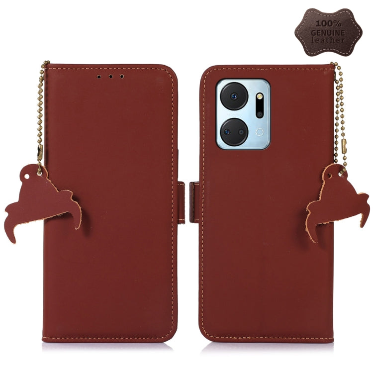 Genuine Leather Magnetic RFID Leather Phone Case, For Honor X9a 4G, For Honor X8a 4G, For Honor X7a 4G, For Motorola Moto G73 5G