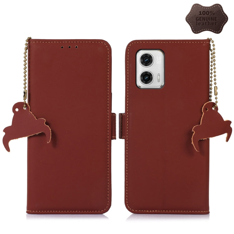 Genuine Leather Magnetic RFID Leather Phone Case, For Honor X9a 4G, For Honor X8a 4G, For Honor X7a 4G, For Motorola Moto G73 5G