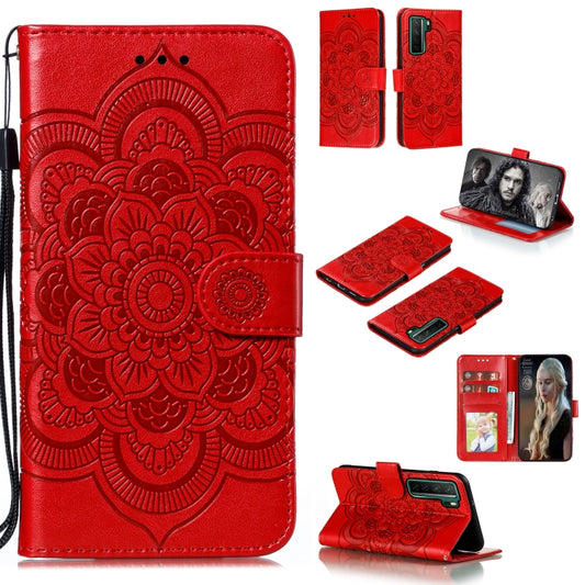 Mandala Embossing Pattern Horizontal Flip PU Leather Case with Holder & Card Slots & Walle & Lanyard, For Huawei nova 7 SE, For Huawei nova 7, For Huawei nova 7 Pro, For Huawei P40 pro+, For Huawei Enjoy 10e, For Huawei Honor 30