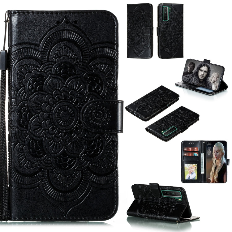 Mandala Embossing Pattern Horizontal Flip PU Leather Case with Holder & Card Slots & Walle & Lanyard, For Huawei nova 7 SE, For Huawei nova 7, For Huawei nova 7 Pro, For Huawei P40 pro+, For Huawei Enjoy 10e, For Huawei Honor 30