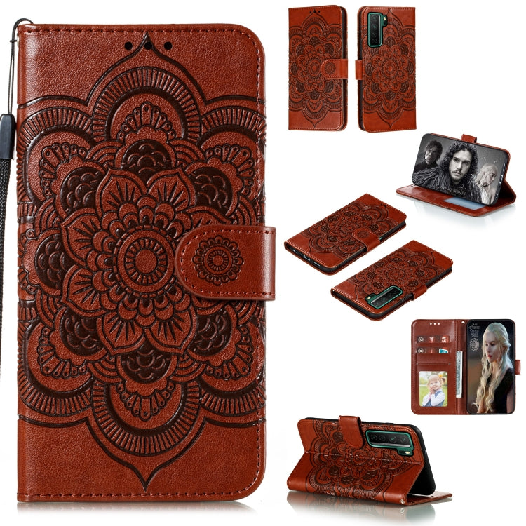 Mandala Embossing Pattern Horizontal Flip PU Leather Case with Holder & Card Slots & Walle & Lanyard, For Huawei nova 7 SE, For Huawei nova 7, For Huawei nova 7 Pro, For Huawei P40 pro+, For Huawei Enjoy 10e, For Huawei Honor 30