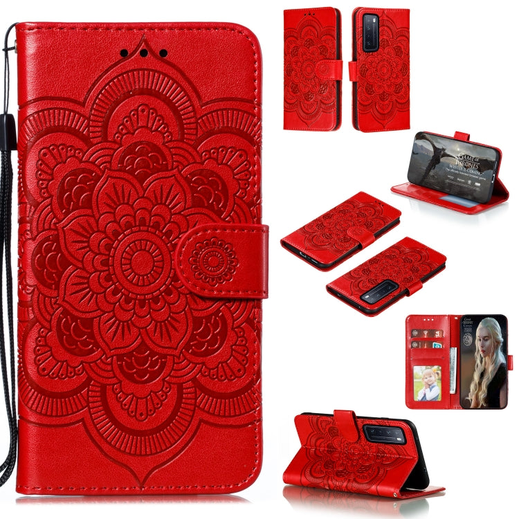 Mandala Embossing Pattern Horizontal Flip PU Leather Case with Holder & Card Slots & Walle & Lanyard, For Huawei nova 7 SE, For Huawei nova 7, For Huawei nova 7 Pro, For Huawei P40 pro+, For Huawei Enjoy 10e, For Huawei Honor 30
