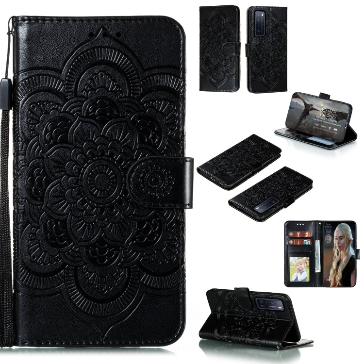Mandala Embossing Pattern Horizontal Flip PU Leather Case with Holder & Card Slots & Walle & Lanyard, For Huawei nova 7 SE, For Huawei nova 7, For Huawei nova 7 Pro, For Huawei P40 pro+, For Huawei Enjoy 10e, For Huawei Honor 30