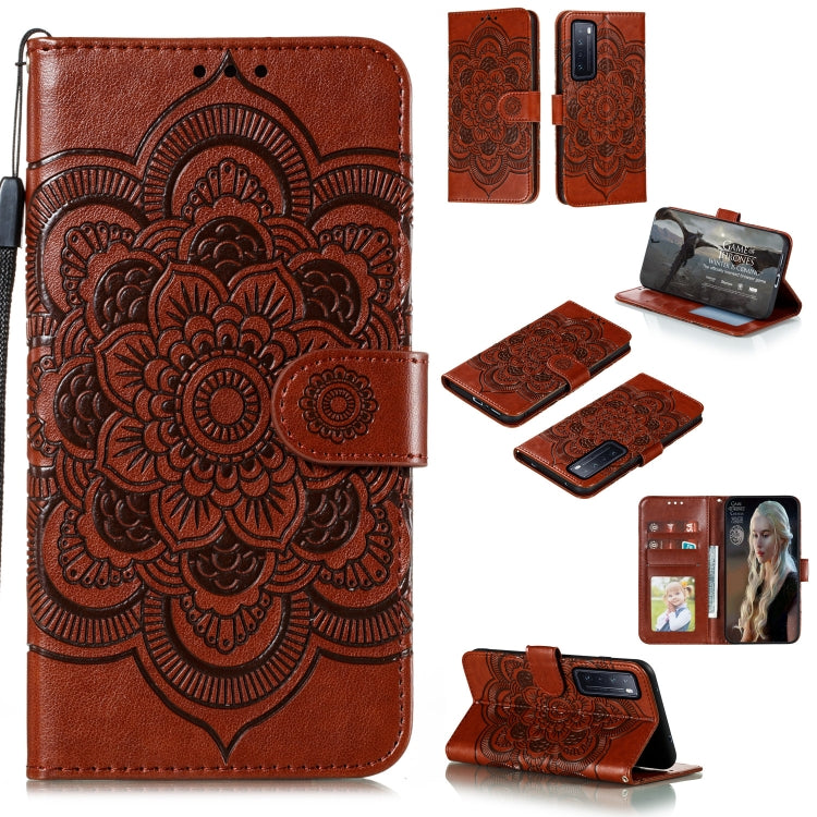 Mandala Embossing Pattern Horizontal Flip PU Leather Case with Holder & Card Slots & Walle & Lanyard, For Huawei nova 7 SE, For Huawei nova 7, For Huawei nova 7 Pro, For Huawei P40 pro+, For Huawei Enjoy 10e, For Huawei Honor 30