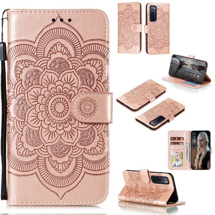 Mandala Embossing Pattern Horizontal Flip PU Leather Case with Holder & Card Slots & Walle & Lanyard, For Huawei nova 7 SE, For Huawei nova 7, For Huawei nova 7 Pro, For Huawei P40 pro+, For Huawei Enjoy 10e, For Huawei Honor 30