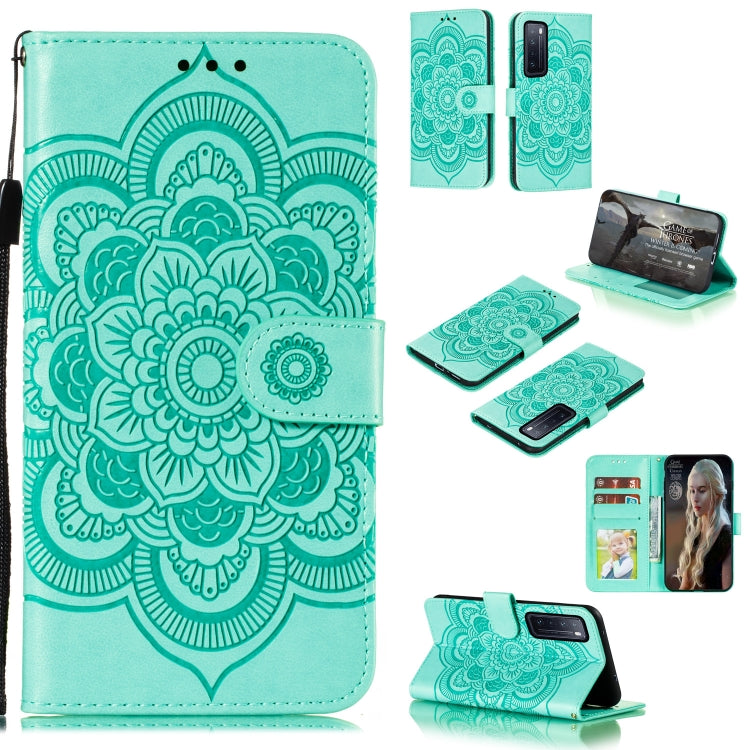 Mandala Embossing Pattern Horizontal Flip PU Leather Case with Holder & Card Slots & Walle & Lanyard, For Huawei nova 7 SE, For Huawei nova 7, For Huawei nova 7 Pro, For Huawei P40 pro+, For Huawei Enjoy 10e, For Huawei Honor 30
