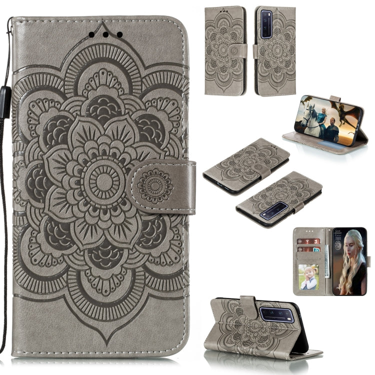 Mandala Embossing Pattern Horizontal Flip PU Leather Case with Holder & Card Slots & Walle & Lanyard, For Huawei nova 7 SE, For Huawei nova 7, For Huawei nova 7 Pro, For Huawei P40 pro+, For Huawei Enjoy 10e, For Huawei Honor 30