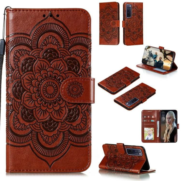 Mandala Embossing Pattern Horizontal Flip PU Leather Case with Holder & Card Slots & Walle & Lanyard, For Huawei nova 7 SE, For Huawei nova 7, For Huawei nova 7 Pro, For Huawei P40 pro+, For Huawei Enjoy 10e, For Huawei Honor 30