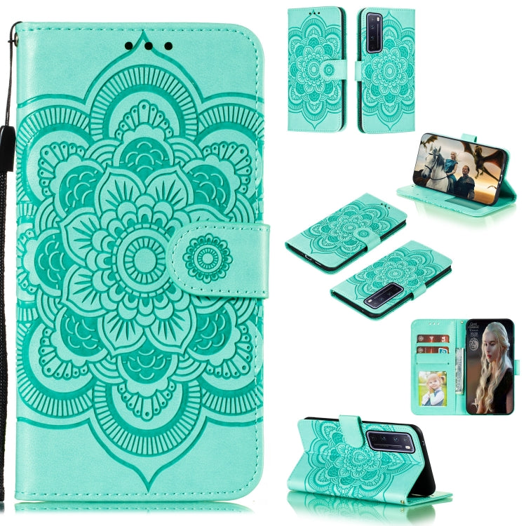 Mandala Embossing Pattern Horizontal Flip PU Leather Case with Holder & Card Slots & Walle & Lanyard, For Huawei nova 7 SE, For Huawei nova 7, For Huawei nova 7 Pro, For Huawei P40 pro+, For Huawei Enjoy 10e, For Huawei Honor 30