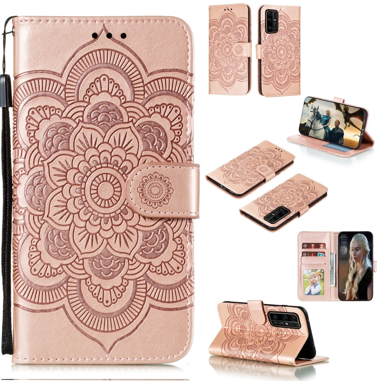 Mandala Embossing Pattern Horizontal Flip PU Leather Case with Holder & Card Slots & Walle & Lanyard, For Huawei nova 7 SE, For Huawei nova 7, For Huawei nova 7 Pro, For Huawei P40 pro+, For Huawei Enjoy 10e, For Huawei Honor 30