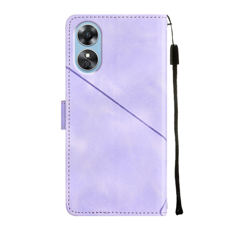 Skin-feel Embossed Leather Phone Case, For OPPO A17, For OPPO A54 5G / A74 5G / A93 5G, For OPPO A55 5G / A54 4G / Realme V11 5G, For OPPO A55s 5G, For OPPO A57 5G 2022 / 4G, For OPPO K10 5G, For OPPO K10 Pro 5G, For OPPO Reno7 4G / F21 Pro