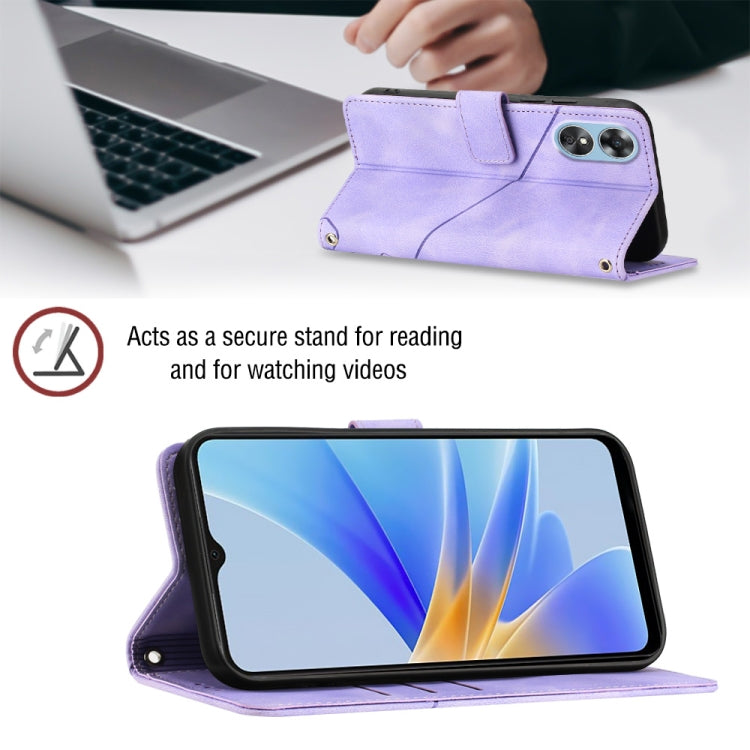 Skin-feel Embossed Leather Phone Case, For OPPO A17, For OPPO A54 5G / A74 5G / A93 5G, For OPPO A55 5G / A54 4G / Realme V11 5G, For OPPO A55s 5G, For OPPO A57 5G 2022 / 4G, For OPPO K10 5G, For OPPO K10 Pro 5G, For OPPO Reno7 4G / F21 Pro