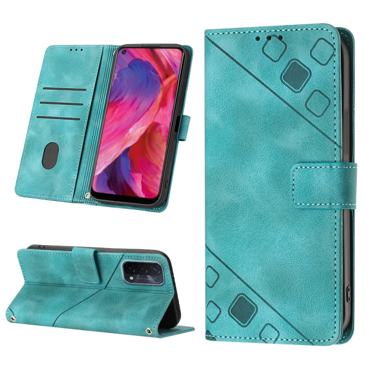 Skin-feel Embossed Leather Phone Case, For OPPO A17, For OPPO A54 5G / A74 5G / A93 5G, For OPPO A55 5G / A54 4G / Realme V11 5G, For OPPO A55s 5G, For OPPO A57 5G 2022 / 4G, For OPPO K10 5G, For OPPO K10 Pro 5G, For OPPO Reno7 4G / F21 Pro