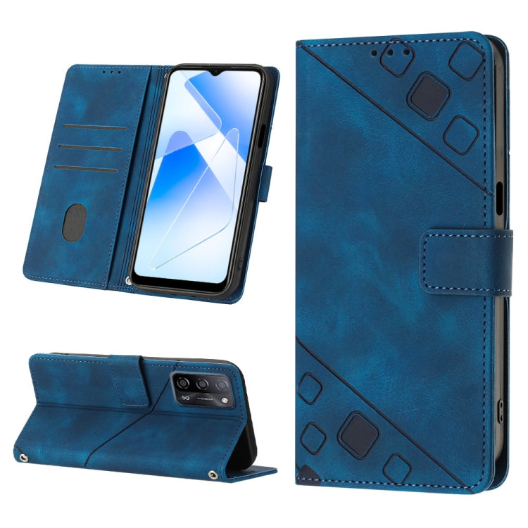 Skin-feel Embossed Leather Phone Case, For OPPO A17, For OPPO A54 5G / A74 5G / A93 5G, For OPPO A55 5G / A54 4G / Realme V11 5G, For OPPO A55s 5G, For OPPO A57 5G 2022 / 4G, For OPPO K10 5G, For OPPO K10 Pro 5G, For OPPO Reno7 4G / F21 Pro