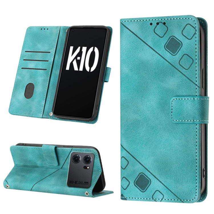 Skin-feel Embossed Leather Phone Case, For OPPO A17, For OPPO A54 5G / A74 5G / A93 5G, For OPPO A55 5G / A54 4G / Realme V11 5G, For OPPO A55s 5G, For OPPO A57 5G 2022 / 4G, For OPPO K10 5G, For OPPO K10 Pro 5G, For OPPO Reno7 4G / F21 Pro