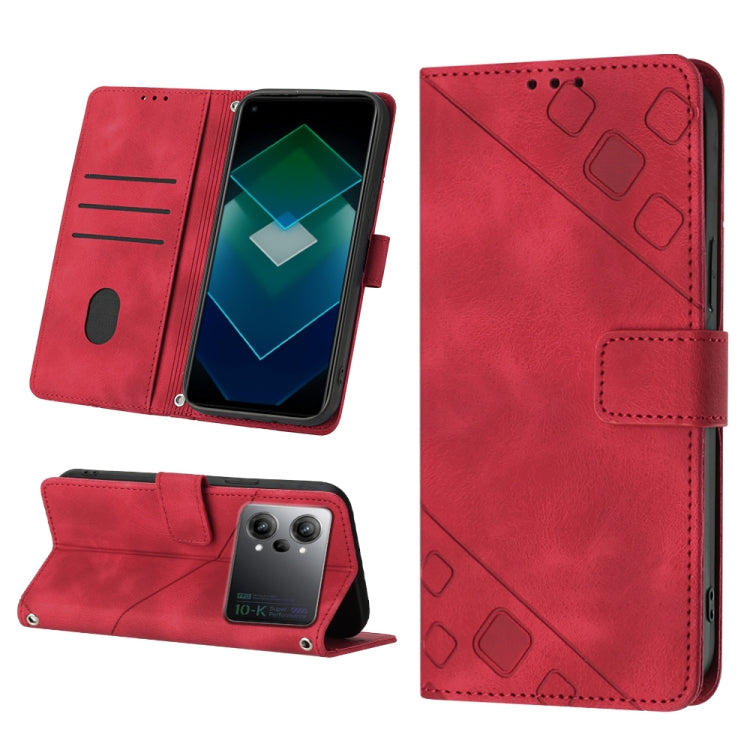 Skin-feel Embossed Leather Phone Case, For OPPO A17, For OPPO A54 5G / A74 5G / A93 5G, For OPPO A55 5G / A54 4G / Realme V11 5G, For OPPO A55s 5G, For OPPO A57 5G 2022 / 4G, For OPPO K10 5G, For OPPO K10 Pro 5G, For OPPO Reno7 4G / F21 Pro
