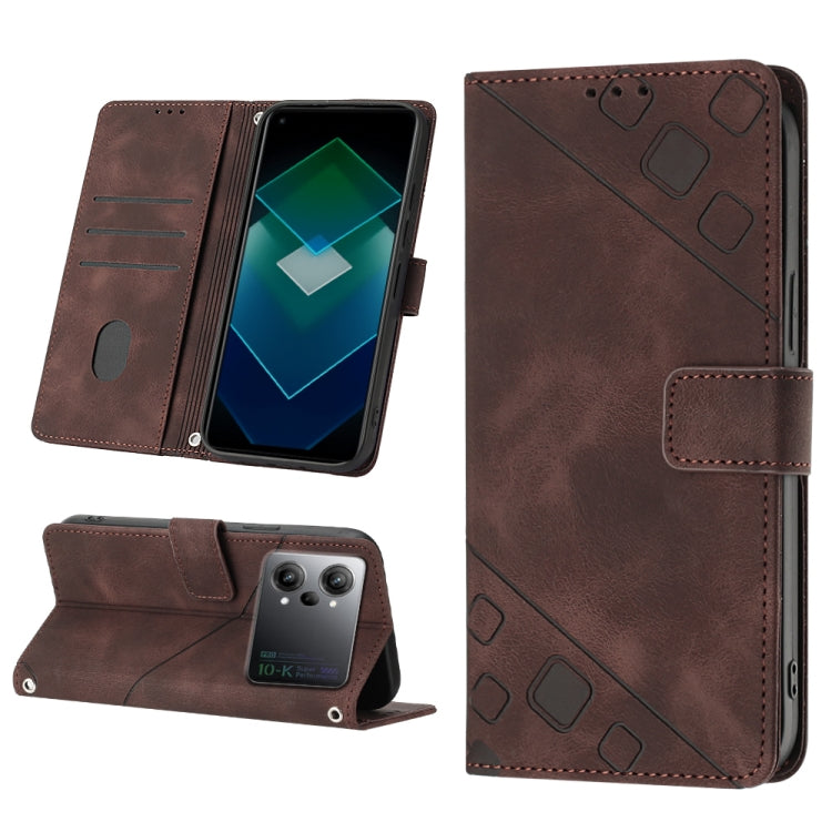 Skin-feel Embossed Leather Phone Case, For OPPO A17, For OPPO A54 5G / A74 5G / A93 5G, For OPPO A55 5G / A54 4G / Realme V11 5G, For OPPO A55s 5G, For OPPO A57 5G 2022 / 4G, For OPPO K10 5G, For OPPO K10 Pro 5G, For OPPO Reno7 4G / F21 Pro