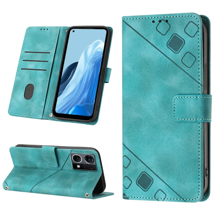 Skin-feel Embossed Leather Phone Case, For OPPO A17, For OPPO A54 5G / A74 5G / A93 5G, For OPPO A55 5G / A54 4G / Realme V11 5G, For OPPO A55s 5G, For OPPO A57 5G 2022 / 4G, For OPPO K10 5G, For OPPO K10 Pro 5G, For OPPO Reno7 4G / F21 Pro