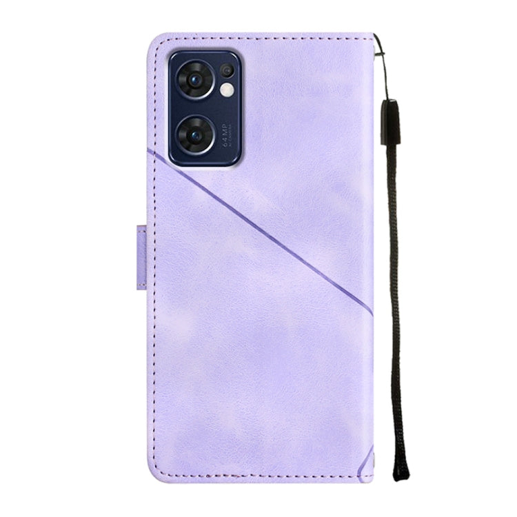 Skin-feel Embossed Leather Phone Case, For OPPO Reno7 5G Foreign / Find X5 Lite, For OPPO Reno8 5G, For OPPO Reno8 Pro 5G