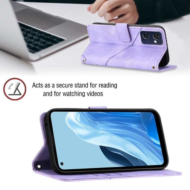 Skin-feel Embossed Leather Phone Case, For OPPO Reno7 5G Foreign / Find X5 Lite, For OPPO Reno8 5G, For OPPO Reno8 Pro 5G
