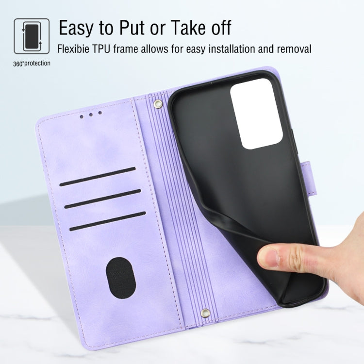 Skin-feel Embossed Leather Phone Case, For OPPO Reno7 5G Foreign / Find X5 Lite, For OPPO Reno8 5G, For OPPO Reno8 Pro 5G