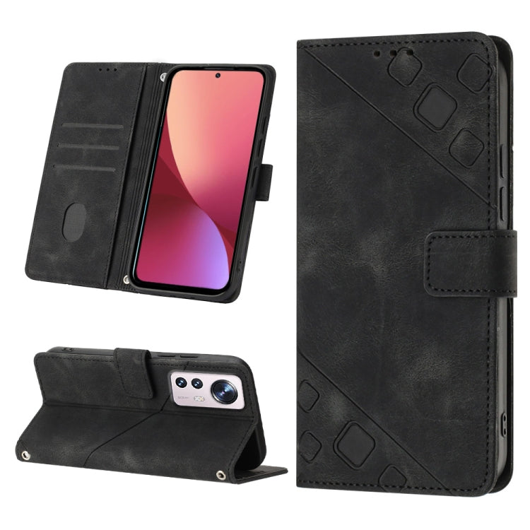 Skin-feel Embossed Leather Phone Case, For Xiaomi 12, For Xiaomi 12 Lite, For Xiaomi 12 Pro, For Xiaomi 12 Ultra / 12S Ultra, For Xiaomi Civi 2, For Xiaomi Poco C40, For Xiaomi Poco M4 5G / M5 4G, For Xiaomi Poco M4 Pro 4G