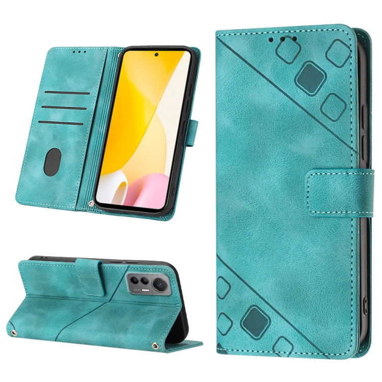 Skin-feel Embossed Leather Phone Case, For Xiaomi 12, For Xiaomi 12 Lite, For Xiaomi 12 Pro, For Xiaomi 12 Ultra / 12S Ultra, For Xiaomi Civi 2, For Xiaomi Poco C40, For Xiaomi Poco M4 5G / M5 4G, For Xiaomi Poco M4 Pro 4G