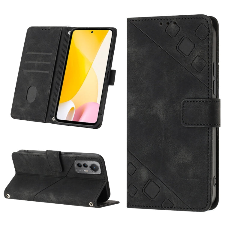 Skin-feel Embossed Leather Phone Case, For Xiaomi 12, For Xiaomi 12 Lite, For Xiaomi 12 Pro, For Xiaomi 12 Ultra / 12S Ultra, For Xiaomi Civi 2, For Xiaomi Poco C40, For Xiaomi Poco M4 5G / M5 4G, For Xiaomi Poco M4 Pro 4G
