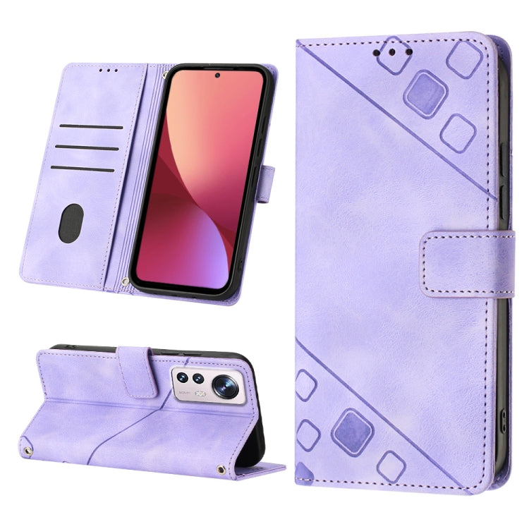 Skin-feel Embossed Leather Phone Case, For Xiaomi 12, For Xiaomi 12 Lite, For Xiaomi 12 Pro, For Xiaomi 12 Ultra / 12S Ultra, For Xiaomi Civi 2, For Xiaomi Poco C40, For Xiaomi Poco M4 5G / M5 4G, For Xiaomi Poco M4 Pro 4G