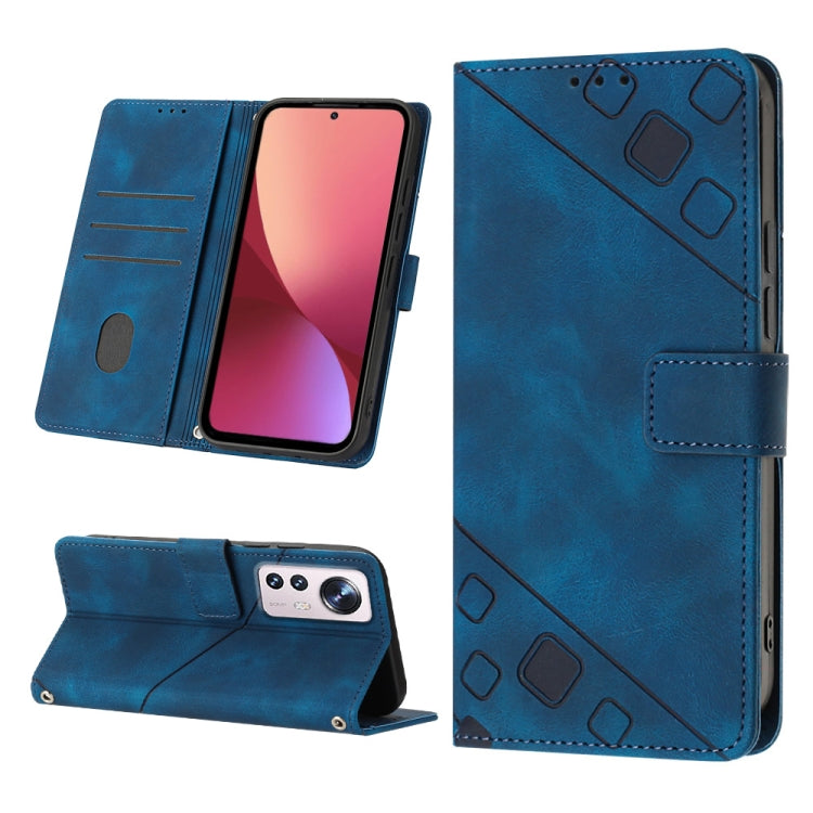 Skin-feel Embossed Leather Phone Case, For Xiaomi 12, For Xiaomi 12 Lite, For Xiaomi 12 Pro, For Xiaomi 12 Ultra / 12S Ultra, For Xiaomi Civi 2, For Xiaomi Poco C40, For Xiaomi Poco M4 5G / M5 4G, For Xiaomi Poco M4 Pro 4G