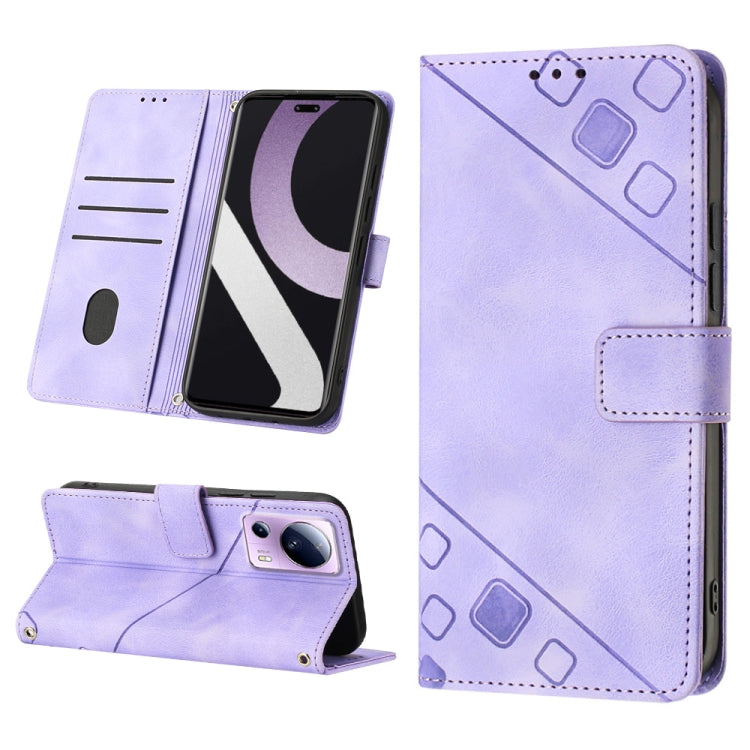 Skin-feel Embossed Leather Phone Case, For Xiaomi 12, For Xiaomi 12 Lite, For Xiaomi 12 Pro, For Xiaomi 12 Ultra / 12S Ultra, For Xiaomi Civi 2, For Xiaomi Poco C40, For Xiaomi Poco M4 5G / M5 4G, For Xiaomi Poco M4 Pro 4G
