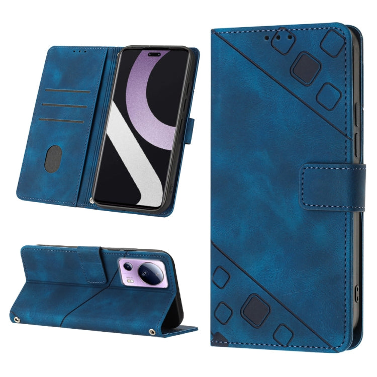 Skin-feel Embossed Leather Phone Case, For Xiaomi 12, For Xiaomi 12 Lite, For Xiaomi 12 Pro, For Xiaomi 12 Ultra / 12S Ultra, For Xiaomi Civi 2, For Xiaomi Poco C40, For Xiaomi Poco M4 5G / M5 4G, For Xiaomi Poco M4 Pro 4G