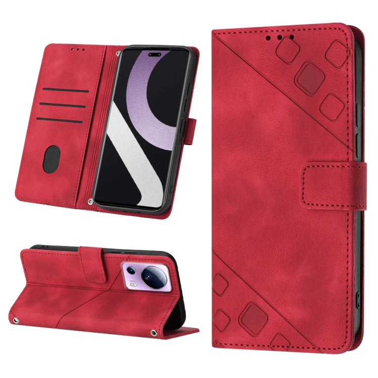 Skin-feel Embossed Leather Phone Case, For Xiaomi 12, For Xiaomi 12 Lite, For Xiaomi 12 Pro, For Xiaomi 12 Ultra / 12S Ultra, For Xiaomi Civi 2, For Xiaomi Poco C40, For Xiaomi Poco M4 5G / M5 4G, For Xiaomi Poco M4 Pro 4G