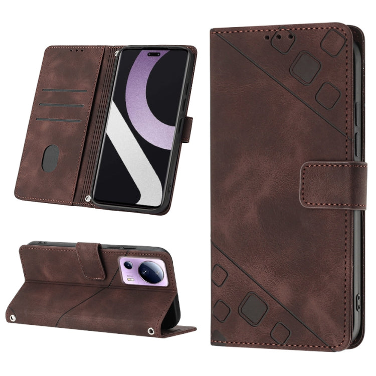 Skin-feel Embossed Leather Phone Case, For Xiaomi 12, For Xiaomi 12 Lite, For Xiaomi 12 Pro, For Xiaomi 12 Ultra / 12S Ultra, For Xiaomi Civi 2, For Xiaomi Poco C40, For Xiaomi Poco M4 5G / M5 4G, For Xiaomi Poco M4 Pro 4G