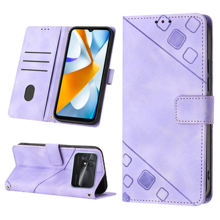 Skin-feel Embossed Leather Phone Case, For Xiaomi 12, For Xiaomi 12 Lite, For Xiaomi 12 Pro, For Xiaomi 12 Ultra / 12S Ultra, For Xiaomi Civi 2, For Xiaomi Poco C40, For Xiaomi Poco M4 5G / M5 4G, For Xiaomi Poco M4 Pro 4G