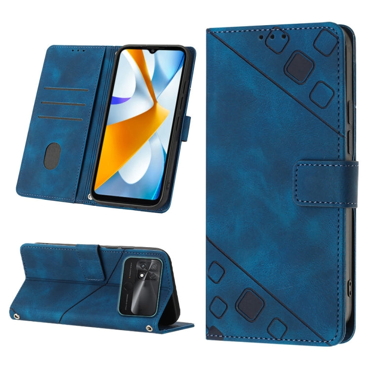 Skin-feel Embossed Leather Phone Case, For Xiaomi 12, For Xiaomi 12 Lite, For Xiaomi 12 Pro, For Xiaomi 12 Ultra / 12S Ultra, For Xiaomi Civi 2, For Xiaomi Poco C40, For Xiaomi Poco M4 5G / M5 4G, For Xiaomi Poco M4 Pro 4G