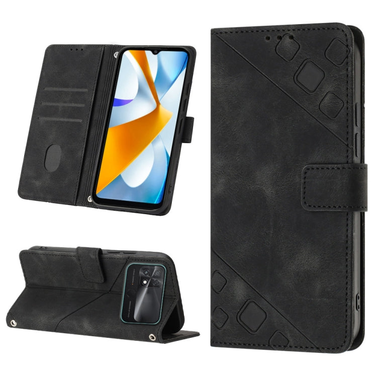 Skin-feel Embossed Leather Phone Case, For Xiaomi 12, For Xiaomi 12 Lite, For Xiaomi 12 Pro, For Xiaomi 12 Ultra / 12S Ultra, For Xiaomi Civi 2, For Xiaomi Poco C40, For Xiaomi Poco M4 5G / M5 4G, For Xiaomi Poco M4 Pro 4G
