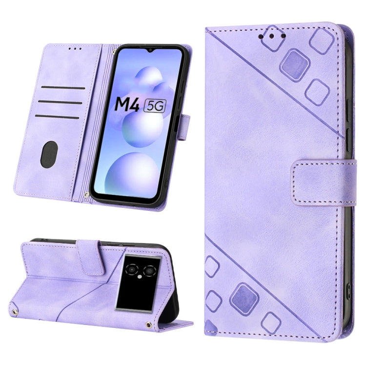 Skin-feel Embossed Leather Phone Case, For Xiaomi 12, For Xiaomi 12 Lite, For Xiaomi 12 Pro, For Xiaomi 12 Ultra / 12S Ultra, For Xiaomi Civi 2, For Xiaomi Poco C40, For Xiaomi Poco M4 5G / M5 4G, For Xiaomi Poco M4 Pro 4G
