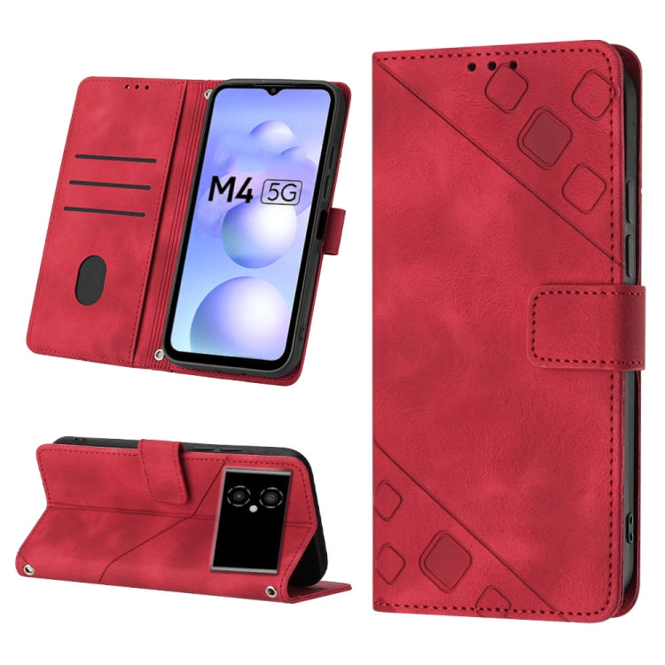Skin-feel Embossed Leather Phone Case, For Xiaomi 12, For Xiaomi 12 Lite, For Xiaomi 12 Pro, For Xiaomi 12 Ultra / 12S Ultra, For Xiaomi Civi 2, For Xiaomi Poco C40, For Xiaomi Poco M4 5G / M5 4G, For Xiaomi Poco M4 Pro 4G