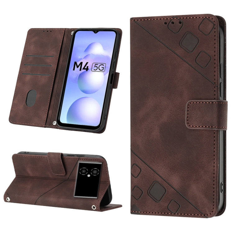 Skin-feel Embossed Leather Phone Case, For Xiaomi 12, For Xiaomi 12 Lite, For Xiaomi 12 Pro, For Xiaomi 12 Ultra / 12S Ultra, For Xiaomi Civi 2, For Xiaomi Poco C40, For Xiaomi Poco M4 5G / M5 4G, For Xiaomi Poco M4 Pro 4G