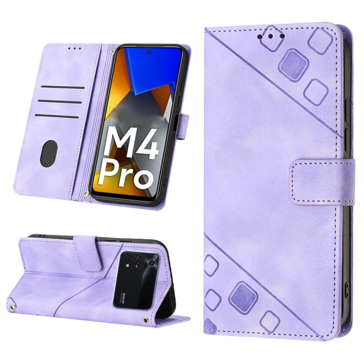 Skin-feel Embossed Leather Phone Case, For Xiaomi 12, For Xiaomi 12 Lite, For Xiaomi 12 Pro, For Xiaomi 12 Ultra / 12S Ultra, For Xiaomi Civi 2, For Xiaomi Poco C40, For Xiaomi Poco M4 5G / M5 4G, For Xiaomi Poco M4 Pro 4G