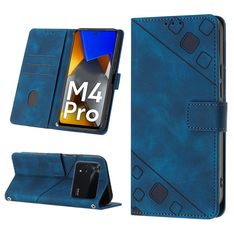 Skin-feel Embossed Leather Phone Case, For Xiaomi 12, For Xiaomi 12 Lite, For Xiaomi 12 Pro, For Xiaomi 12 Ultra / 12S Ultra, For Xiaomi Civi 2, For Xiaomi Poco C40, For Xiaomi Poco M4 5G / M5 4G, For Xiaomi Poco M4 Pro 4G