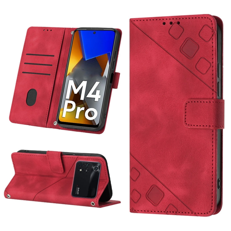 Skin-feel Embossed Leather Phone Case, For Xiaomi 12, For Xiaomi 12 Lite, For Xiaomi 12 Pro, For Xiaomi 12 Ultra / 12S Ultra, For Xiaomi Civi 2, For Xiaomi Poco C40, For Xiaomi Poco M4 5G / M5 4G, For Xiaomi Poco M4 Pro 4G
