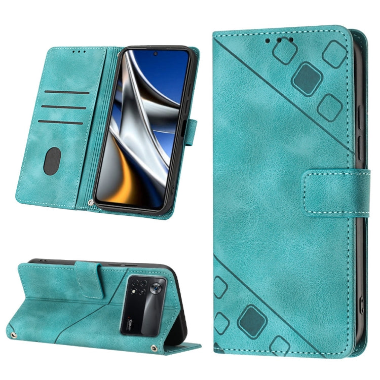 Skin-feel Embossed Leather Phone Case, For Xiaomi Poco X4 Pro 5G, For Xiaomi Redmi 10 2022 / Note 11 4G, For Xiaomi Redmi 10 Prime+ 5G, For Xiaomi Redmi 10A, For Xiaomi Redmi 10C 4G, For Xiaomi Redmi A1, For Xiaomi Redmi K50 Pro / K50                  ...