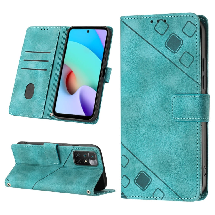 Skin-feel Embossed Leather Phone Case, For Xiaomi Poco X4 Pro 5G, For Xiaomi Redmi 10 2022 / Note 11 4G, For Xiaomi Redmi 10 Prime+ 5G, For Xiaomi Redmi 10A, For Xiaomi Redmi 10C 4G, For Xiaomi Redmi A1, For Xiaomi Redmi K50 Pro / K50                  ...