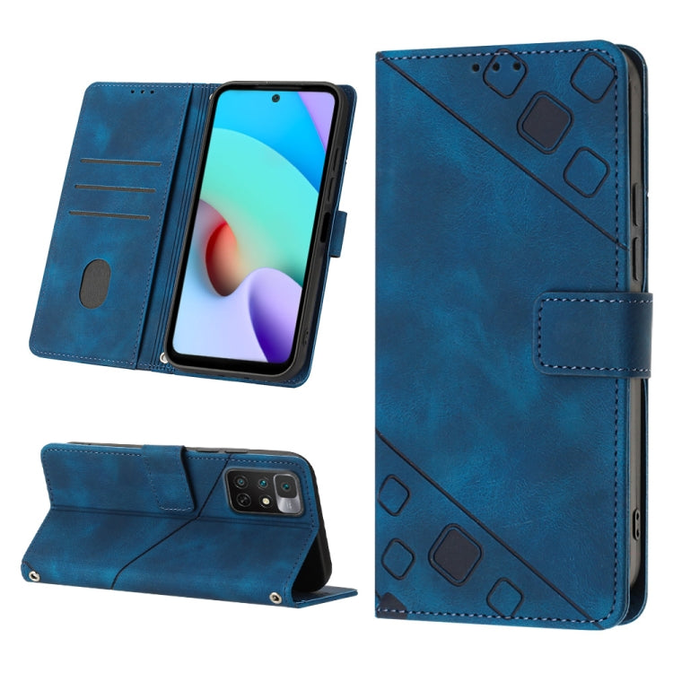 Skin-feel Embossed Leather Phone Case, For Xiaomi Poco X4 Pro 5G, For Xiaomi Redmi 10 2022 / Note 11 4G, For Xiaomi Redmi 10 Prime+ 5G, For Xiaomi Redmi 10A, For Xiaomi Redmi 10C 4G, For Xiaomi Redmi A1, For Xiaomi Redmi K50 Pro / K50                  ...
