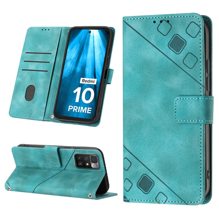 Skin-feel Embossed Leather Phone Case, For Xiaomi Poco X4 Pro 5G, For Xiaomi Redmi 10 2022 / Note 11 4G, For Xiaomi Redmi 10 Prime+ 5G, For Xiaomi Redmi 10A, For Xiaomi Redmi 10C 4G, For Xiaomi Redmi A1, For Xiaomi Redmi K50 Pro / K50                  ...
